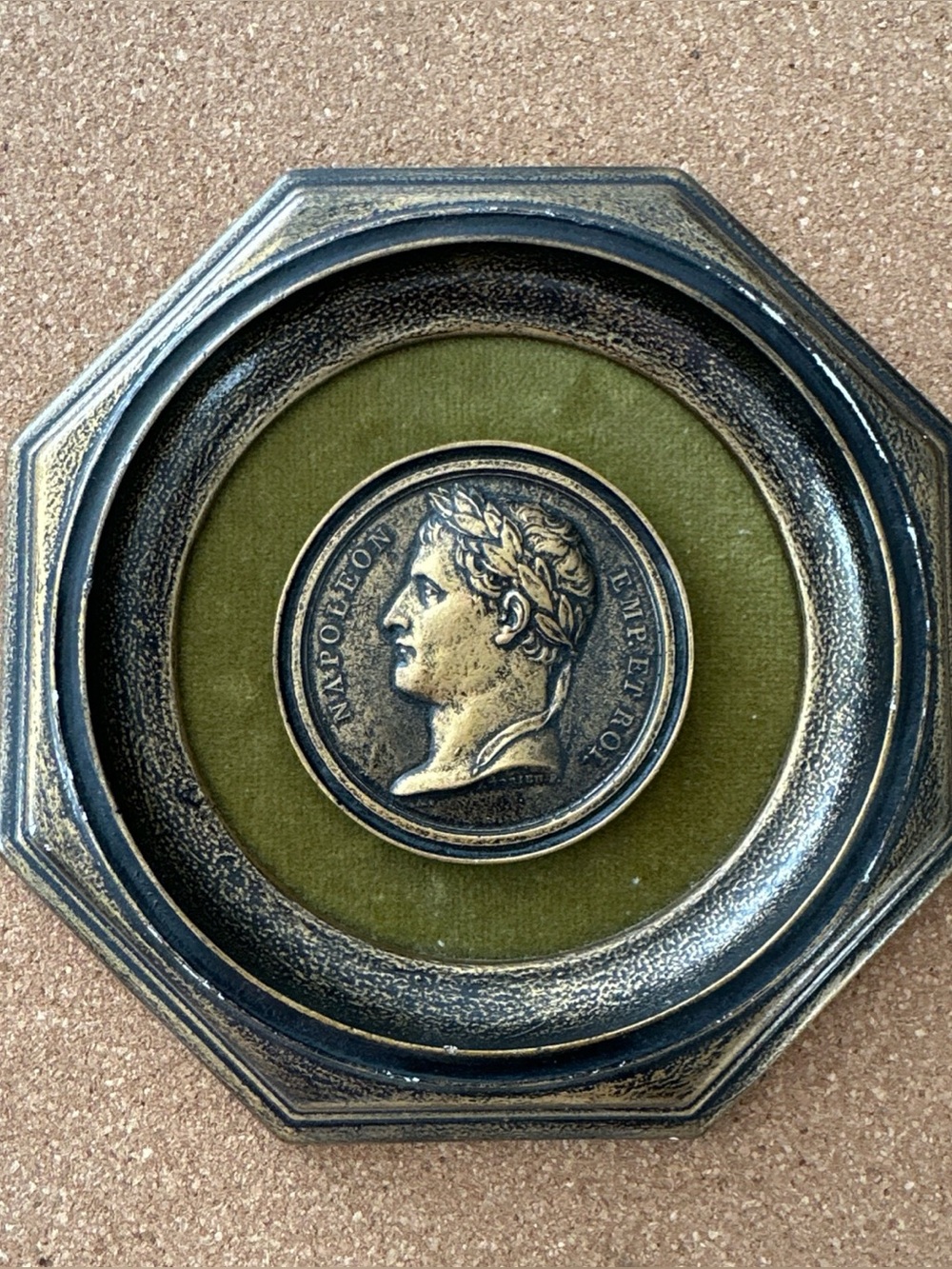 VINTAGE MID CENTURY PLASTER NAPOLEAN PLAQUE